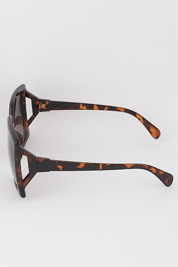 Kleo Oversized Fashion Square Sunglasses - Soft Black/Gold – SoSo Sara