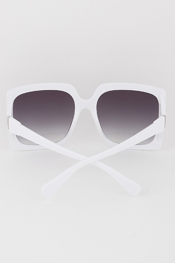 Katalina Square Fashion Sunglasses - White