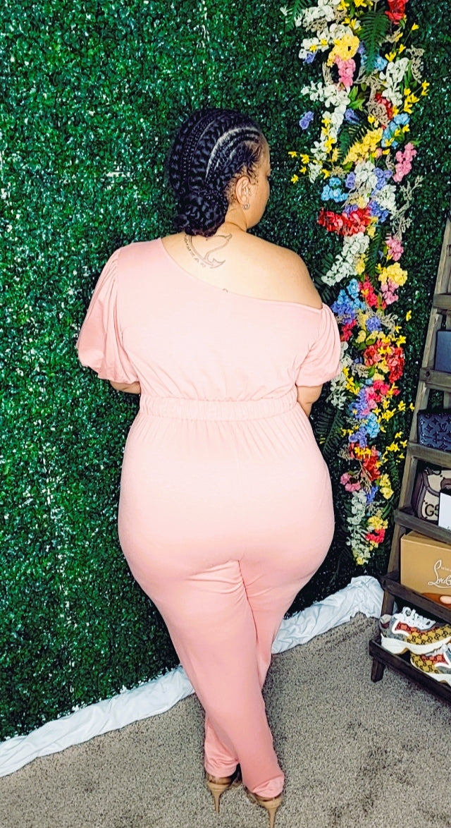 Pink Puffer Jumpsuit